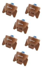 DURAFORCE Pack of 6 - Hypro Guardian Brown Polymer Spray Tip 120° Rated @ 0.50 GPM 40 PSI