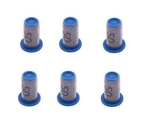 DURAFORCE Pack of 6 - Teejet Poly Tip Strainer w/ Stainless Steel 50 Mesh Screens