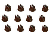 DURAFORCE Pack of 12 - TeeJet Flat Spray Tips Brown 80° Polymer w/ SS Insert Visiflo