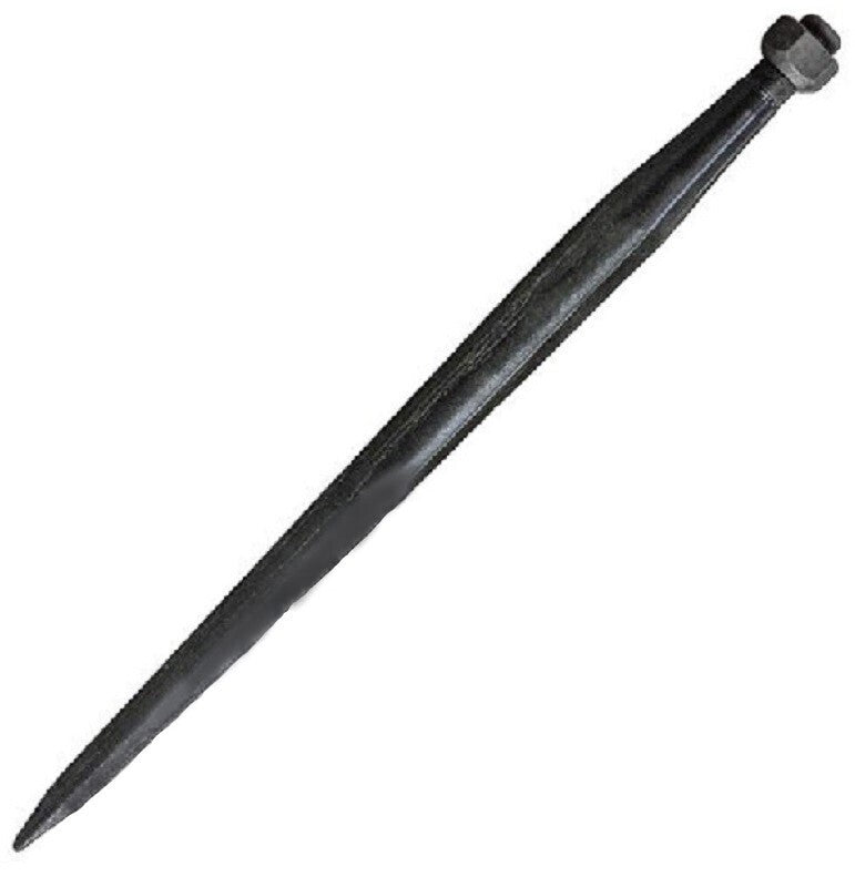 DURAFORCE 31.5" Black Ribbed Bale Spears w/ 22 MM Nut 1,800 LB Capacity 38 MM Dia 51444