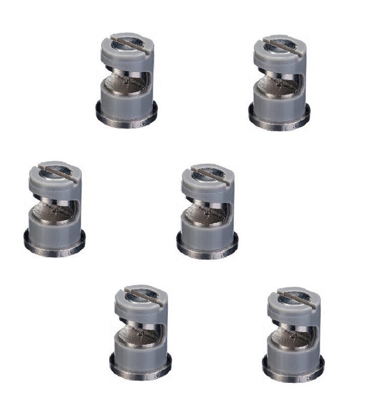 DURAFORCE Pack of 6 - TeeJet FloodJet Gray SS Wide Angle Flat Spray Tips 0.6 GPM @ 40 PSI