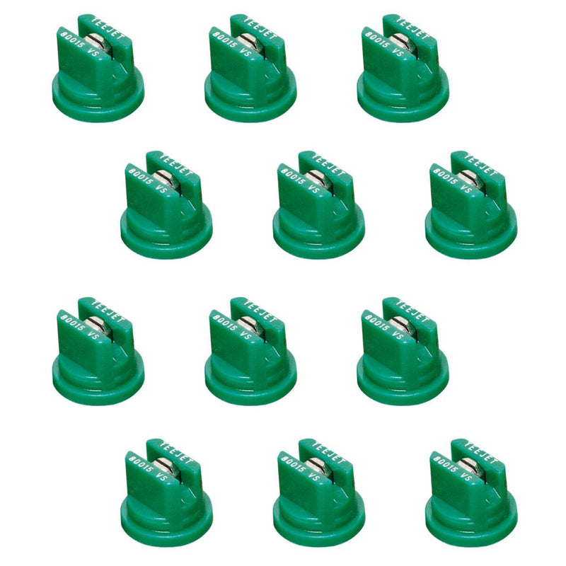 DURAFORCE Pack of 12 - TeeJet Flat Spray Tips 80° Polymer w/ SS Insert 0.15 GPM @ 40 PSI