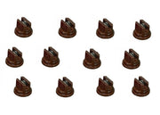 DURAFORCE Pack of 12 - TeeJet Flat Spray Tips Brown 110° Polymer w/ SS Insert Visiflo