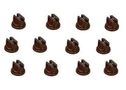 DURAFORCE Pack of 12 - TeeJet Flat Spray Tips Brown 110° Polymer w/ SS Insert Visiflo