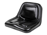 DURAFORCE Deluxe High-Back Steel Pan Seat 19.75" Wide x 14.13" Tall x 19.25" Depth - Black