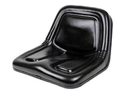 DURAFORCE Deluxe High-Back Steel Pan Seat 19.75" Wide x 14.13" Tall x 19.25" Depth - Black