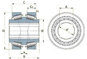 DURAFORCE Disc Harrow Bearing Kit Replacement Disc w/ 2 Cups & 2 Seals LM501334SD-KIT