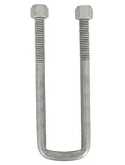 DURAFORCE Square U-Bolt 1/2" Thick x 2-5/8" ID x 11-1/2" Long w/ Zinc Plated Nuts S139