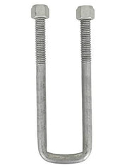 DURAFORCE Square U-Bolt 1/2" Thick x 2-5/8" ID x 11-1/2" Long w/ Zinc Plated Nuts S139