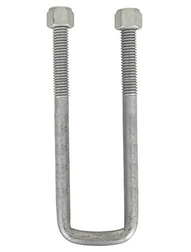 DURAFORCE Square U-Bolt 1/2" Thick x 2-5/8" ID x 11-1/2" Long w/ Zinc Plated Nuts S139