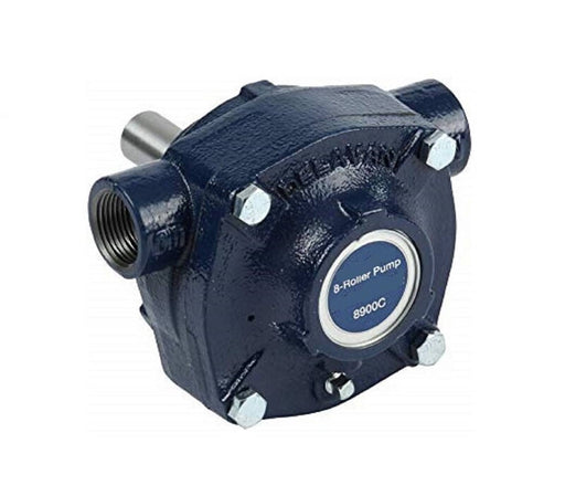DURAFORCE Delavan 8 Roller Cast Iron Pump 15/16" Shaft & 1" NPT Inlet & Outlet 8900C