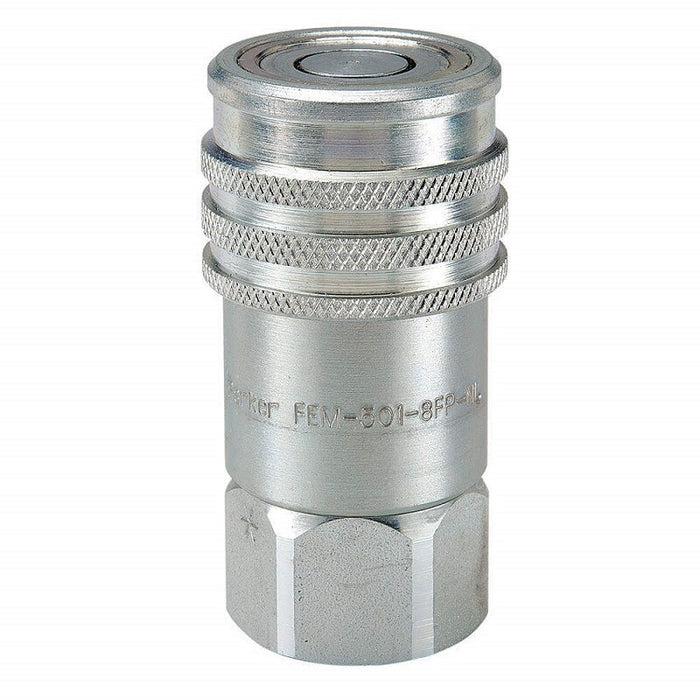 DURAFORCE Hydraulic Quick Coupler 1/2" Skid Steer Loader Bobcat Coupling FEM-501-8FP-NL