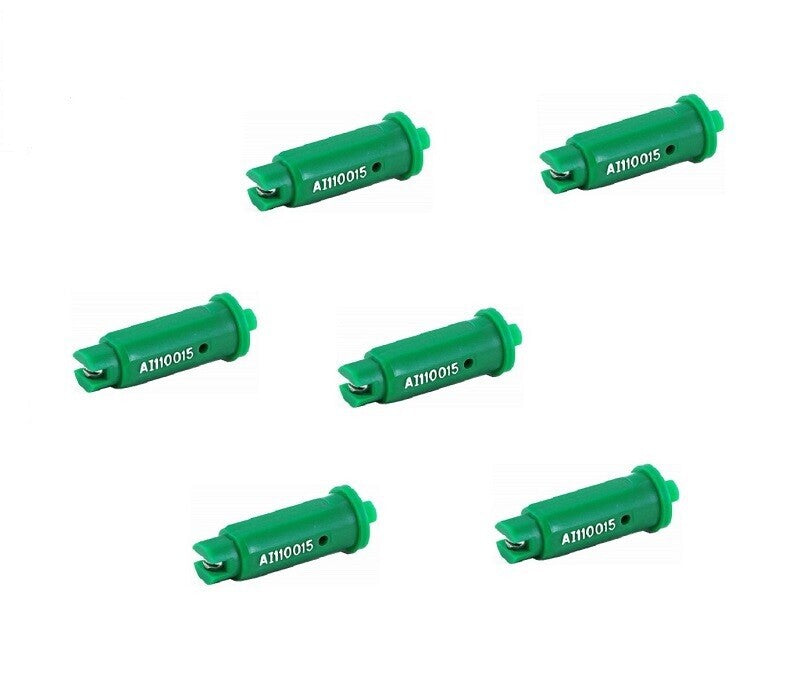 DURAFORCE Pack of 6 - TeeJet Air Induction Flat Spray Tips Green 110° Polymer Visiflo