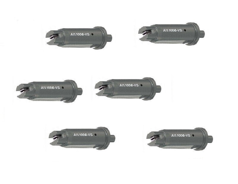 DURAFORCE Pack of 6 - TeeJet Air Induction Flat Spray Tips Gray 110° Polymer Visiflo