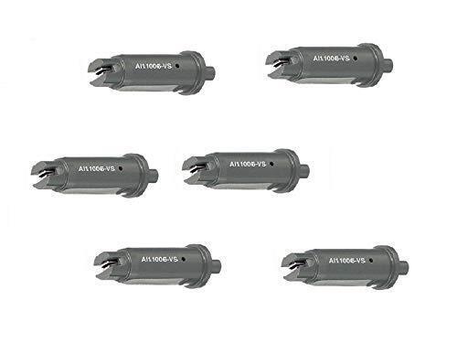 DURAFORCE Pack of 6 - TeeJet Air Induction Flat Spray Tips Gray 110° Polymer Visiflo