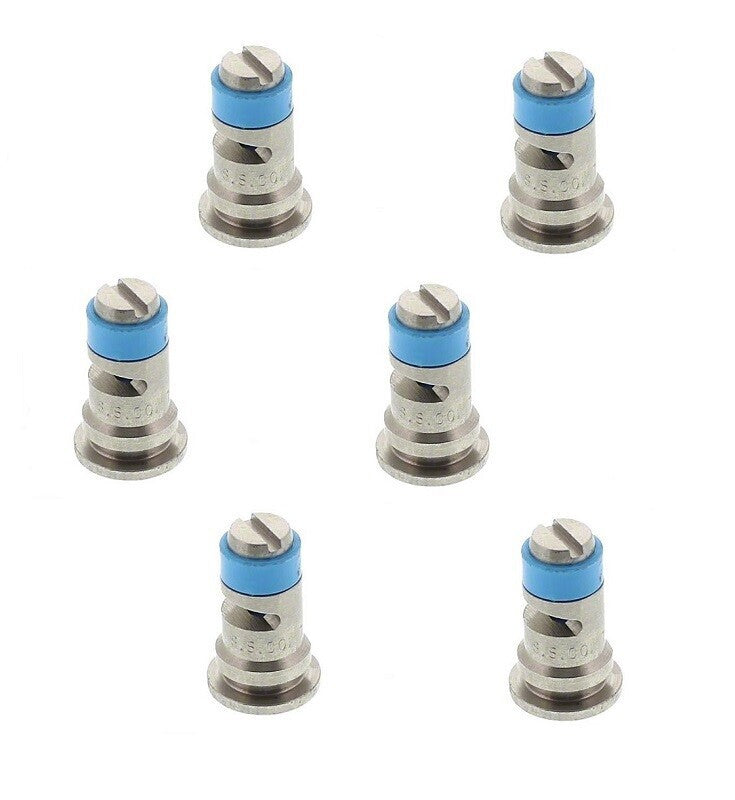 DURAFORCE Pack of 6 - TeeJet Stainless Steel Wide Angle Spray Tips Rated 1.0 GPM @ 40 PSI