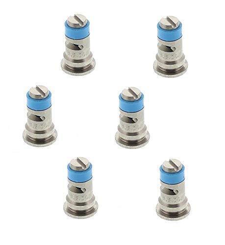 DURAFORCE Pack of 6 - TeeJet Stainless Steel Wide Angle Spray Tips Rated 1.0 GPM @ 40 PSI