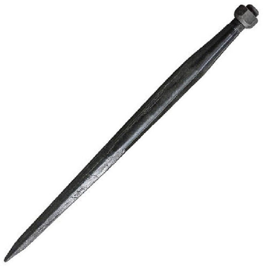 DURAFORCE 2 of 43" Black Tapered Bale Spears w/ Nut 3,500 LB Cap 28 MM Dia. Italian Made