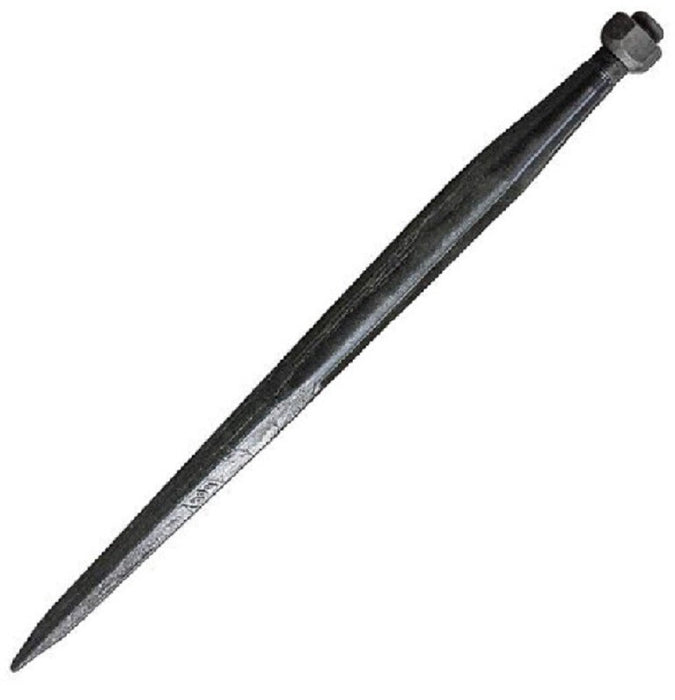 DURAFORCE 2 of 43" Black Tapered Bale Spears w/ Nut 3,500 LB Cap 28 MM Dia. Italian Made