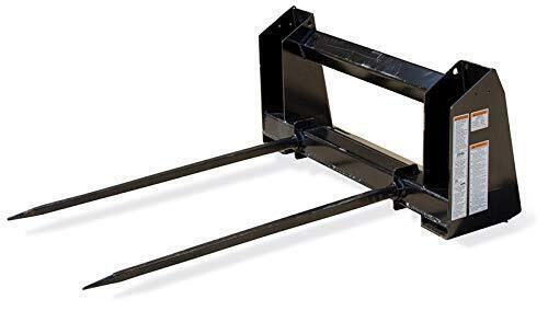 DURAFORCE 2 of 43" Black Tapered Bale Spears w/ Nut 3,500 LB Cap 28 MM Dia. Italian Made