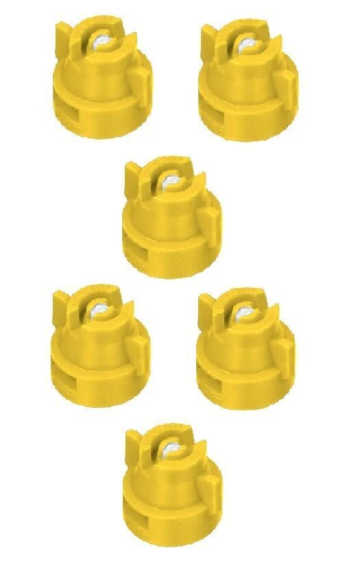 DURAFORCE Pack of 6 - TeeJet Extended Range Spray Tip w/Cap 110° w/Ceramic 0.2 GPM @ 40PSI