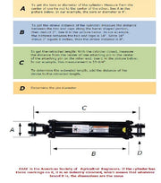 DURAFORCE 2.5" Bore x 6" Hydraulic Cylinder 1-1/8" Rod - 16.25" Retracted & 22.25"