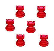 DURAFORCE Pack of 6 - TeeJet TwinJet Flat Spray Tips Red 110° x 2 Rated @ 0.40 GPM