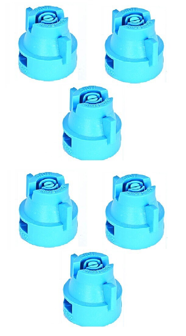 DURAFORCE Pack of 6 - TeeJet Extended Range Spray Tip w/ Cap 110° Polymer 1.0 GPM @ 40 PSI