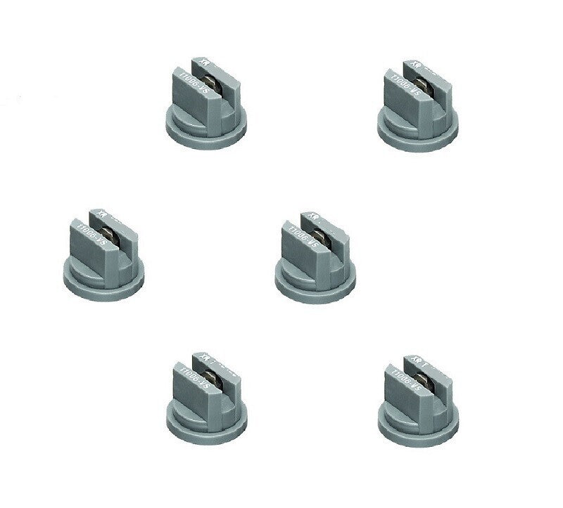 DURAFORCE Pack of 6 - TeeJet Extended Range Flat Spray Tips 110° Gray 0.6 GPM @ 40 PSI