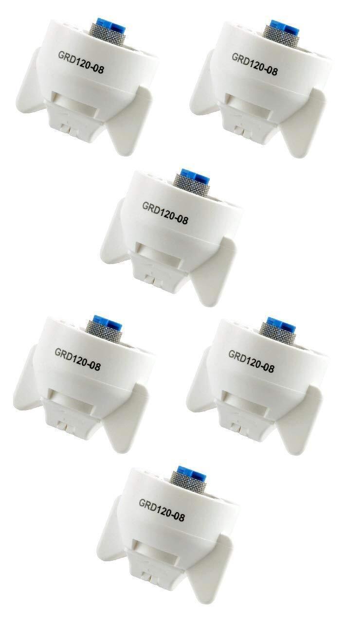 DURAFORCE Pack of 6 - Hypro Guardian White Polymer Spray Tip 120° Rated @ 0.80 GPM 40 PSI