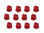 DURAFORCE Pack of 12 - TeeJet Flat Spray Tips Red 110° Polymer Visiflo TP11004VP