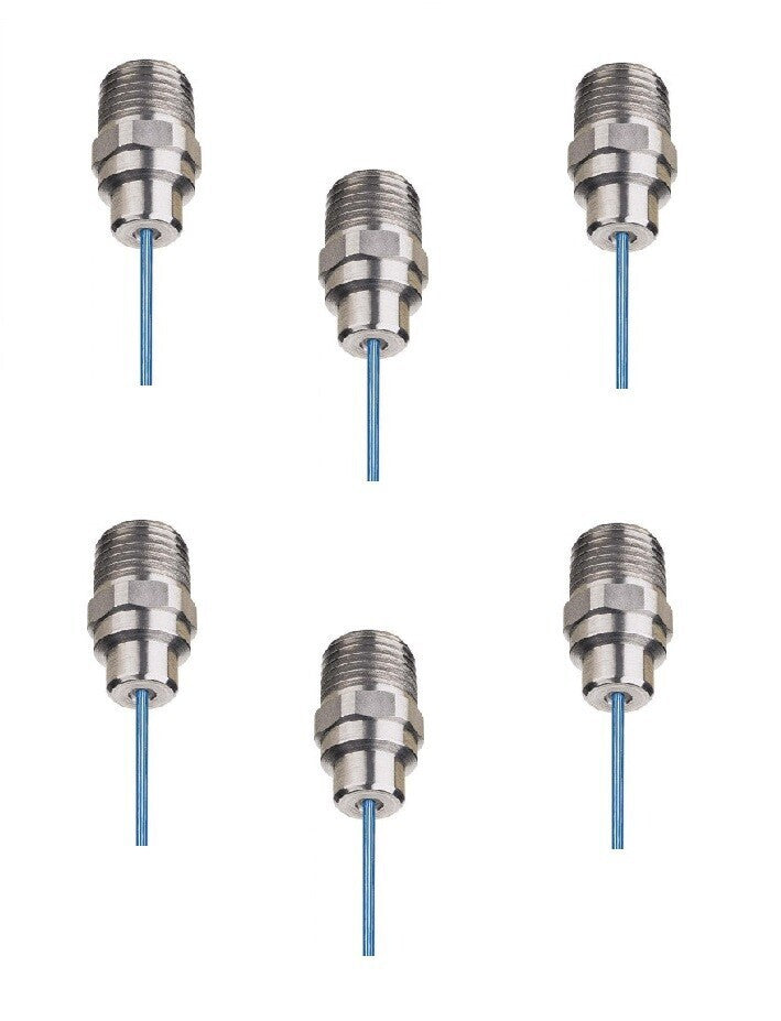 DURAFORCE Pack of 6 - TeeJet Stream-Jet Solid Stream SS Nozzle Spray Tip 3.0 GPM @ 40 PSI