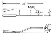 DURAFORCE Rotary Cutter Blade 22" x 4" x 0.5" w/ 1-3/8" Hole CCW USA MADE 759339