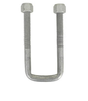DURAFORCE Square U-Bolt 1/2" Thick x 2" ID x 6" Long w/ Zinc Plated Nuts S134
