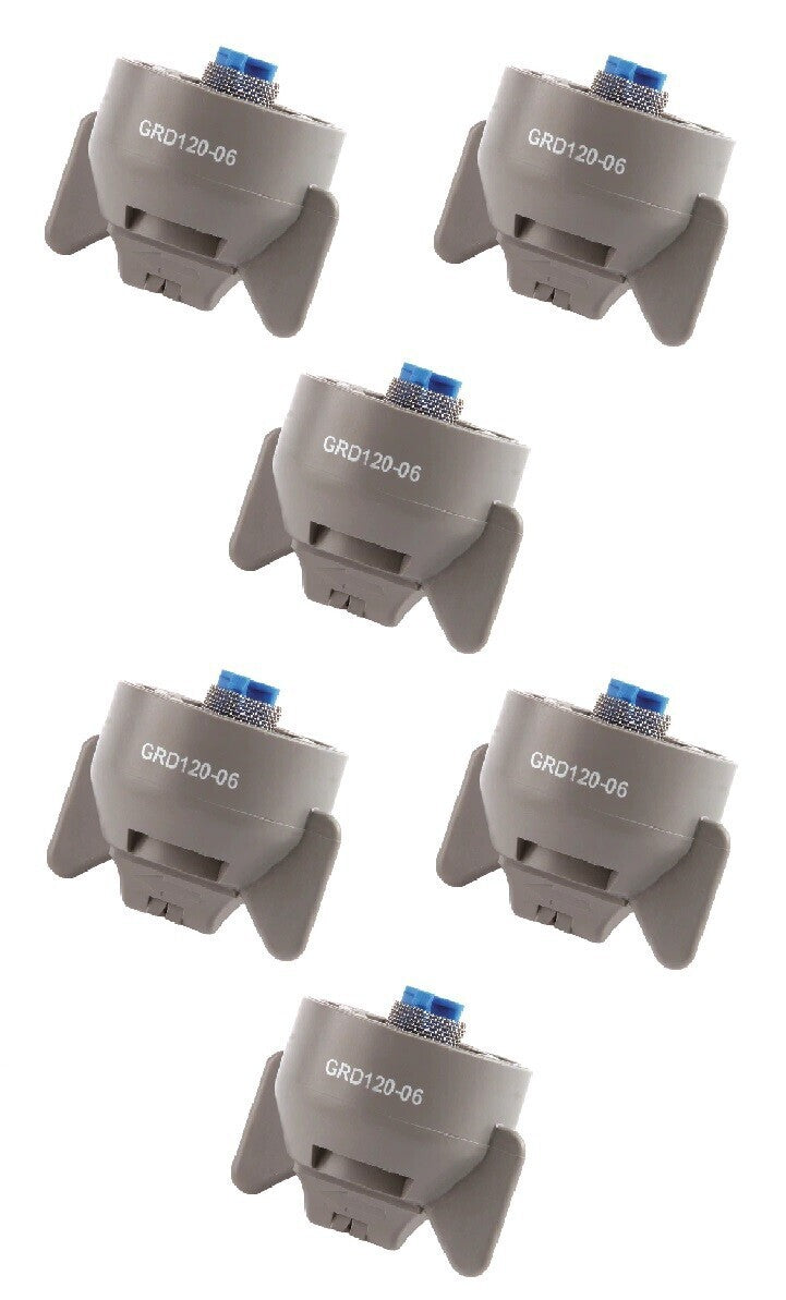 DURAFORCE Pack of 6 - Hypro Guardian Gray Polymer Spray Tip 120° Rated @ 0.60 GPM 40 PSI