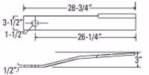 DURAFORCE 2 Replacement Sidewinder Rotary Cutter Blade 28.75" x 3.5" x 0.5" w/1.5" Hole