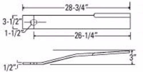 DURAFORCE 2 Replacement Sidewinder Rotary Cutter Blade 28.75" x 3.5" x 0.5" w/1.5" Hole