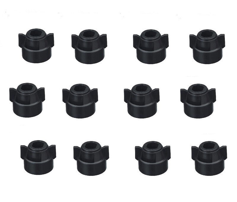 DURAFORCE Pack of 12 - Quick TeeJet Black Nylon Cap For TK-V & TF-V Style Spray Tips