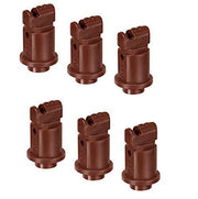 DURAFORCE Pack of 6 - TeeJet Induction Flat Spray Tips Brown 110° Polymer Visiflo