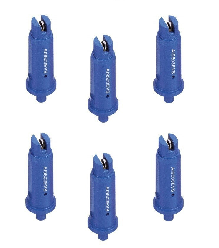 DURAFORCE Pack of 6 - TeeJet AI Even Flat Spray Tip 95° Polymer w/ Stainless Steel Insert