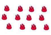 DURAFORCE Pack of 12 - TeeJet Flat Spray Tips Red 80° Polymer w/SS Insert 0.4 GPM @ 40 PSI