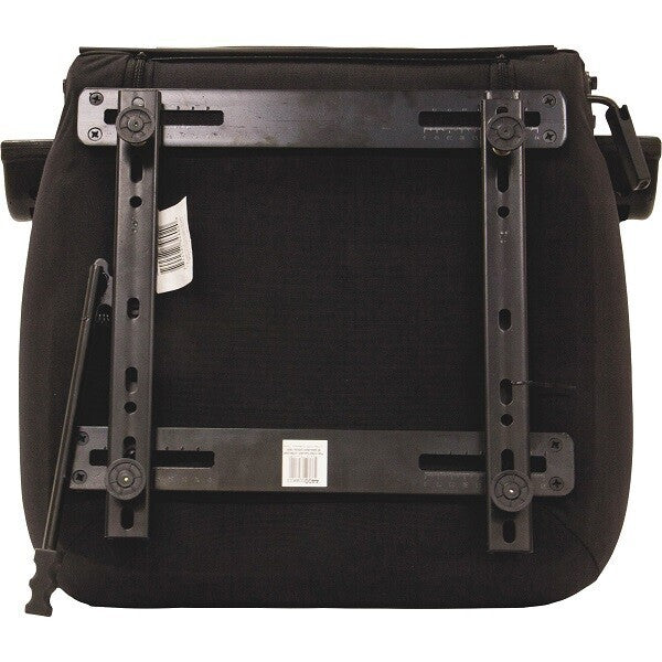 DURAFORCE Premium High-Back Black Vinyl Seat w/ Armrests, Lumbar Support & Slide Rails