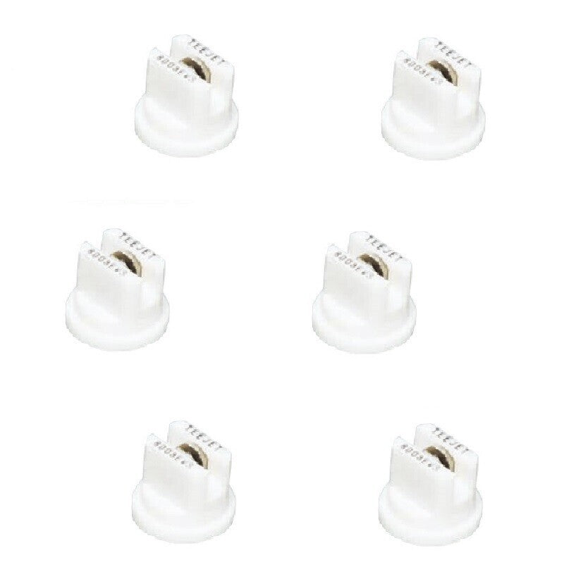 DURAFORCE Pack of 6 - TeeJet Even Flat Spray Tip 80° Polymer w/SS Insert 0.80 GPM @ 40 PSI