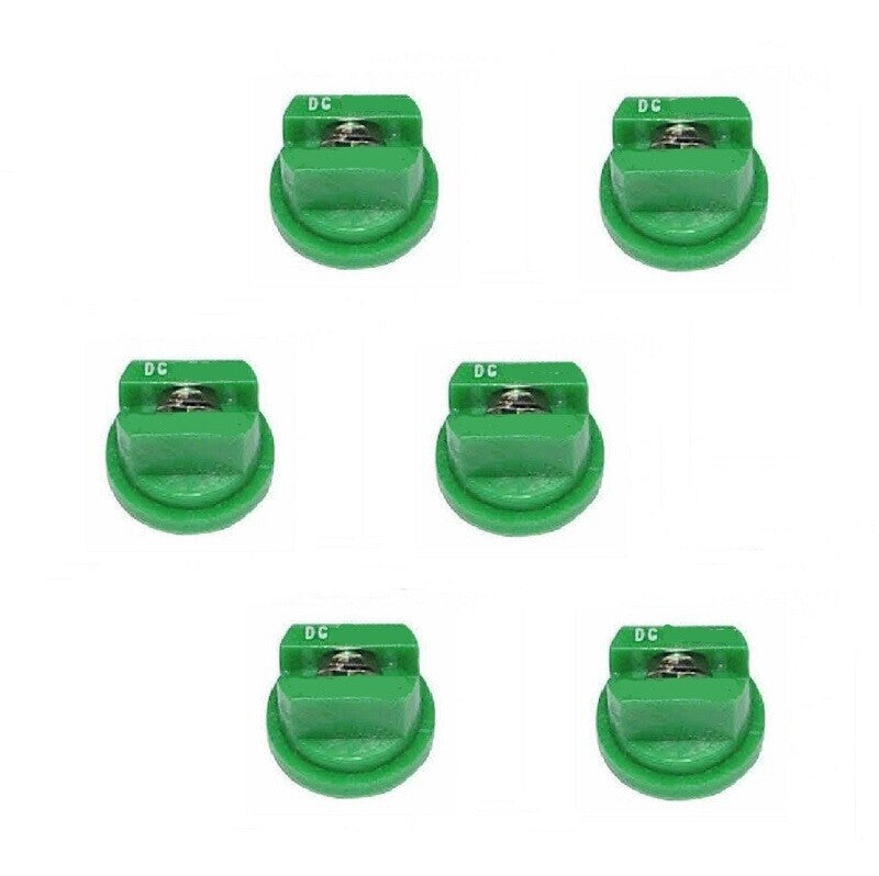 DURAFORCE Pack of 6 - TeeJet Drift Guard Flat Spray Tips Green 80° Polymer w/ SS Insert