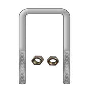 DURAFORCE Square U-Bolt 5/8" Thick x 4" ID x 11-1/4" Long w/ Zinc Plated Nuts S178