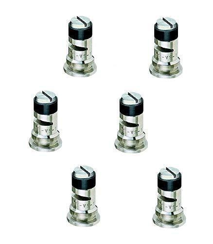 DURAFORCE Pack of 6 - TeeJet Stainless Steel Wide Angle Spray Tips Rated 2.0 GPM @ 40 PSI