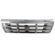 DURAFORCE Grille For 1992-1996 Ford F-150 92-97 Ford F-350 Chrome Shell and Gray Insert