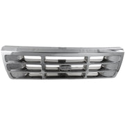 DURAFORCE Grille For 1992-1996 Ford F-150 92-97 Ford F-350 Chrome Shell and Gray Insert