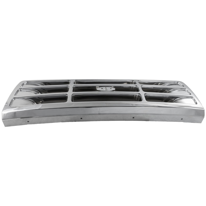 DURAFORCE Grille For 1992-1996 Ford F-150 92-97 Ford F-350 Chrome Shell and Gray Insert