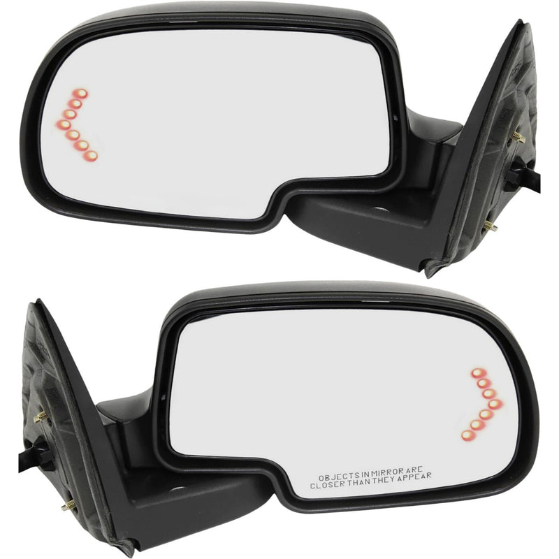 DURAFORCE Power Mirror Set For 2003-06 Silverado 1500 with Signal and Puddle Light Heated